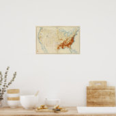 10 Verkleurde populatie 1890 Poster (Keuken)