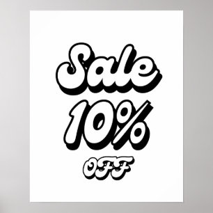 10% Verkoopteken, 10% Kortingsteken, Grote Verkoop Poster