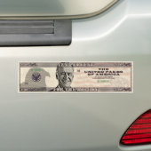 10% voor de grote man bumpersticker (Op auto)