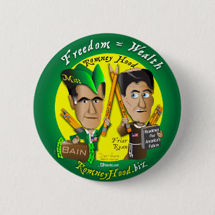 10. Vrijheid = rijkdom Ronde Button 5,7 Cm