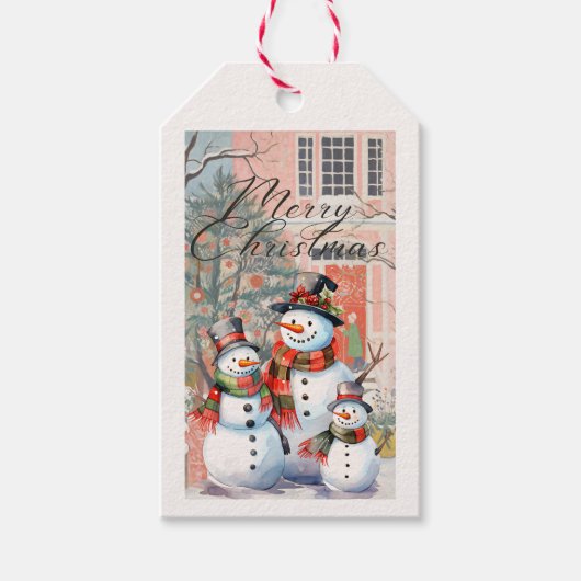 10 Vrolijk kerstcadeau Label Cadeaulabel (Voorkant)