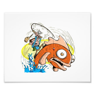 10 x 8 afdrukken - Geviste Cartoon - Master Fisher Foto Afdruk