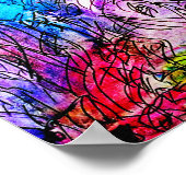 10"x 8"KLEURRIJK ABSTRACT ART-2 STEENPOSTER Poster (Hoek)