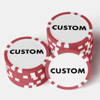 10 x Aangepaste Gepersonaliseerde RODE Casino, Poker Chips