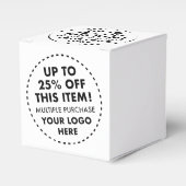 10 x Aangepaste gunstvakken 25% KORTING op Bulk Ko Bedankdoosjes (Voorkant Zijde)