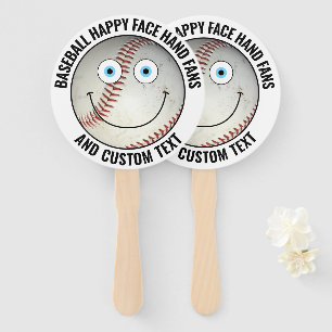 10 x Custom Baseball Party BLUE EYES Happy Face Handwaaier