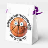 10 x Custom Basketbal BLAUW OGEN Happy Face Bedankdoosjes (Achterkant)