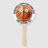 10 x Custom Basketbal Party BLUE EYES Happy Face Handwaaier (Achterkant)