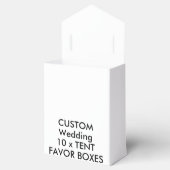 10 x Custom Bruiloft TENT GUNST DOZEN Zwart Lint Bedankdoosjes (Geopend)