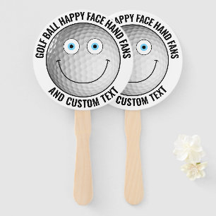 10 x Custom Golf Theme Party BLUE EYES Happy Face Handwaaier