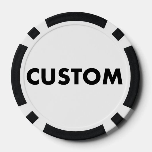 10 x Custom Personalized BLACK Casino, Poker Chips (Achterkant)