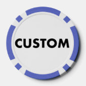10 x Custom Personalized BLUE Casino, Poker Chips (Achterkant)