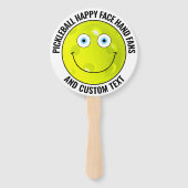 10 x Custom Pickleball Party BLUE EYES Happy Face Handwaaier (Achterkant)
