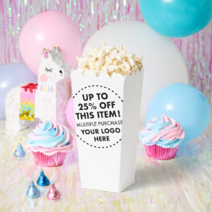 10 x Custom Popcorn Box 25% OFF Bulk Kopen Korting Bedankdoosjes