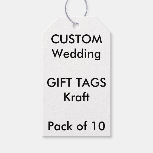 10 x Custom Wedding KRAFT Gift Labels Cadeaulabel (Voorkant)