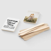 10 x Ecru Rechthoek Custom Wedding Hand Fans Handwaaier (Niet-gemonteerd)