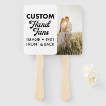 10 x Ecru Rechthoek Custom Wedding Hand Fans