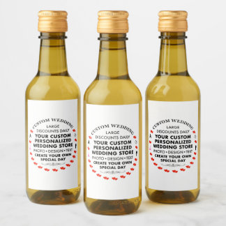 10 x Mariage personnalisé MINI ÉTIQUETTES VIN
