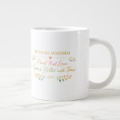 10 Years Married Elegant Anniversary Mug Gift Extra Grote Beker (Rechts)