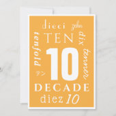 10 Years Sober Kaart (Voorkant)