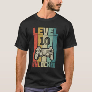 10-yo Level 10 ontgrendeld bruiloft Jubileum T-shirt