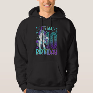 10 yuan Unicorn Dabbing 10th Birthday Outfit Girl Hoodie