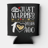 10de Jubileum van het huwelijk 10 jaar geleden get Blikjeskoeler (Voorkant)