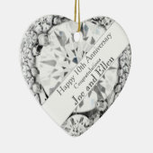 10de Jubileum van het Weddenschap, Tin Jubileum Keramisch Ornament (Rechts)