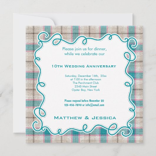 10de trouwdag kaart (Voorkant)