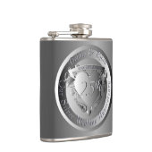 10e, 20e, 25e, 70e Jubileum Medallion Heupfles (Rechts)