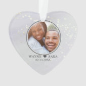 10e Aluminium Bruiloft Jubileum Foto Ornament (achterkant)