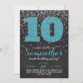10e anniversaire Confetti Invitation (Devant)