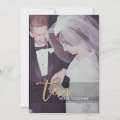 10e anniversaire de mariage & invitation photo (Devant)