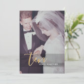 10e anniversaire de mariage & invitation photo (Debout devant)