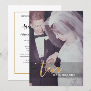 10e anniversaire de mariage & invitation photo