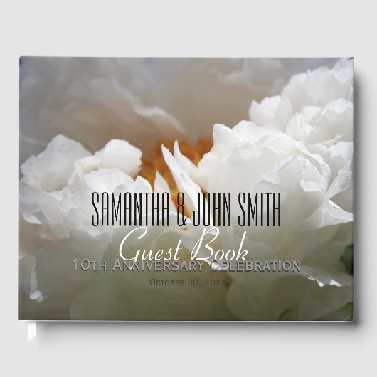 10e anniversaire de Mariage Party W Peony Livre d' (Recto)