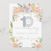 10e anniversaire du Mariage Merci floral (Devant / Derrière)