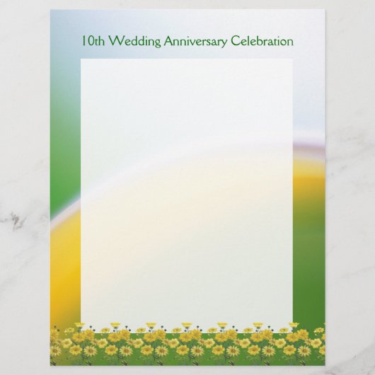 10e anniversaire du Mariage Page 1 (Devant)