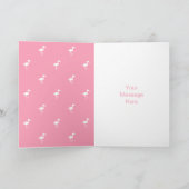 10e Anniversaire Flamant rose rose Bonne Carte d'O (Intérieur)