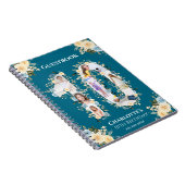 10e anniversaire Fleur Turquoise Photo Jaune Livre (Côté Droit)