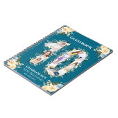 10e anniversaire Fleur Turquoise Photo Jaune Livre (Côté gauche)