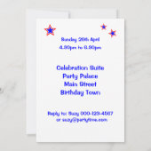 10e anniversaire invitation personnalisée de fête (Dos)