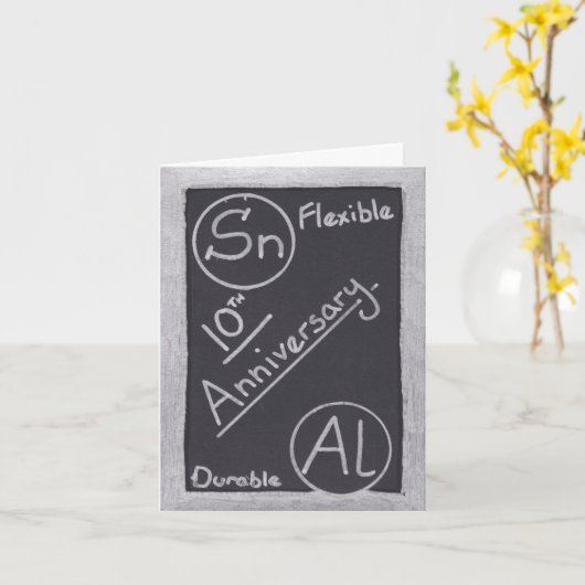 10e anniversaire Mariage Éléments Carte de voeux (Fleur jaune)