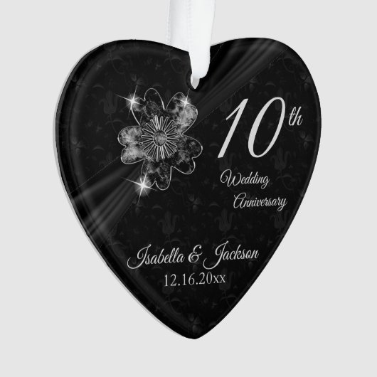 10e anniversaire Mariage Floral Keepsaké Design (devant)