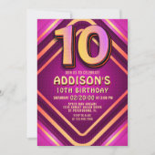 10e anniversaire Neon Invitation (Devant)