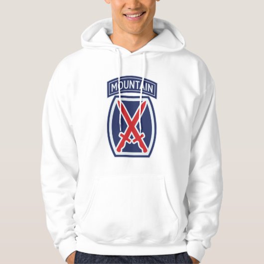 10e bergafdeling "Bergbeklimmer" Badge Hoodie (Voorkant)