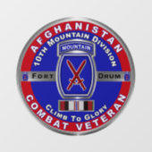 10e bergdivisie Afghanistan Veteraan Raamsticker (Vel)