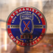 10e bergdivisie Afghanistan Veteraan Raamsticker (Vel 2)