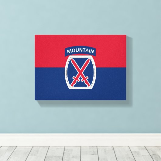 10e bergdivisie canvas afdruk (Insitu (Houten vloer))