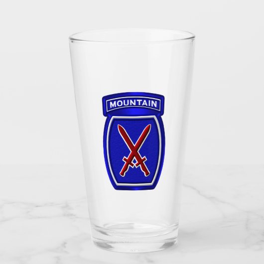 10e bergdivisie Gepersonaliseerd patch Glas (Voorkant)